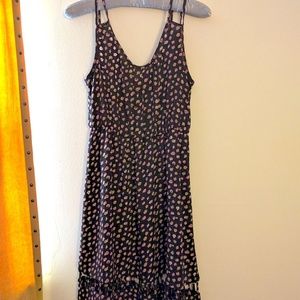 Floral print Ya Los Angeles dress w/ cutout hem